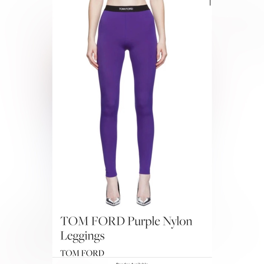 TOM FORD Purple Nylon Leggings